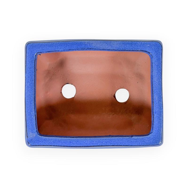 Rechthoekige keramische bonsai pot 15 cm blauw 43