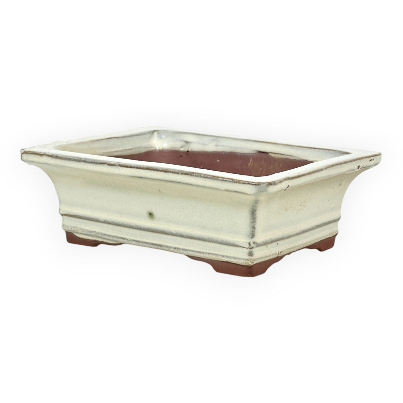 Rechthoekige keramische bonsai pot 17,5 cm beige 2