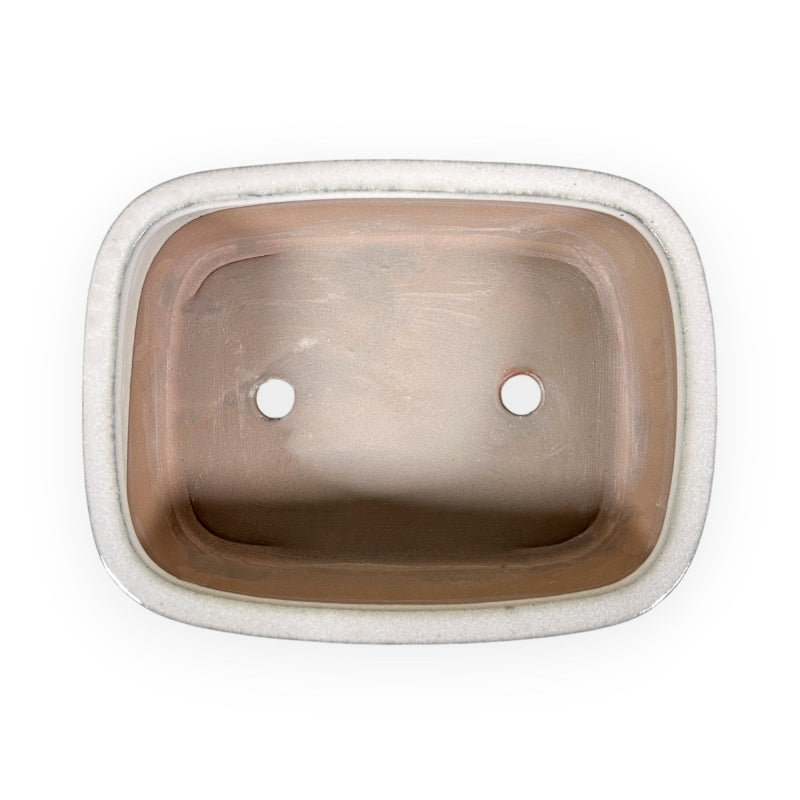 Rechthoekige keramische bonsai pot 21 cm beige 3