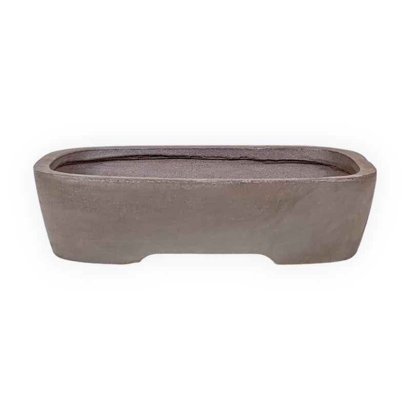 Rechthoekige keramische bonsai pot 26 cm bruin (ongeglazuurd)