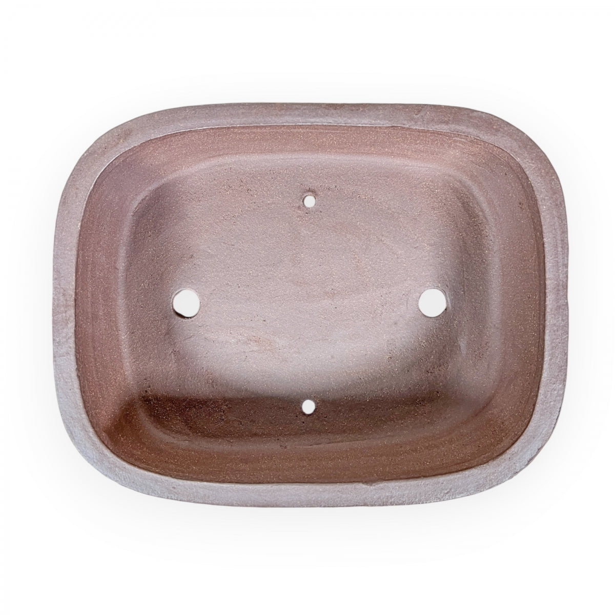 Rechthoekige keramische bonsai pot 26 cm bruin (ongeglazuurd) 3
