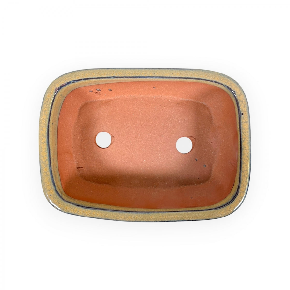 Rechthoekige keramische bonsai pot 18,5 cm olijfgroen