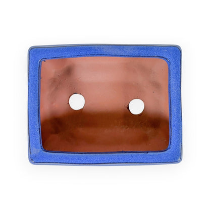 Rechthoekige keramische bonsai pot 15 cm blauw 43