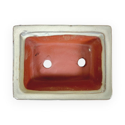 Rechthoekige keramische bonsai pot 17,5 cm beige 3