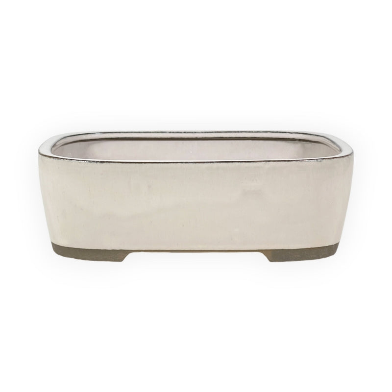 Rechthoekige keramische bonsai pot 21 cm beige