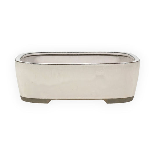 Rechthoekige keramische bonsai pot 21 cm beige