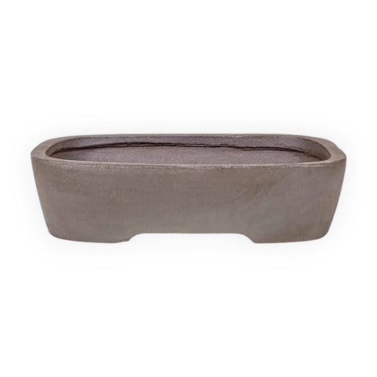 Rechthoekige keramische bonsai pot 26 cm bruin (ongeglazuurd)