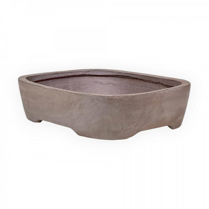 Rechthoekige keramische bonsai pot 26 cm bruin (ongeglazuurd) 2
